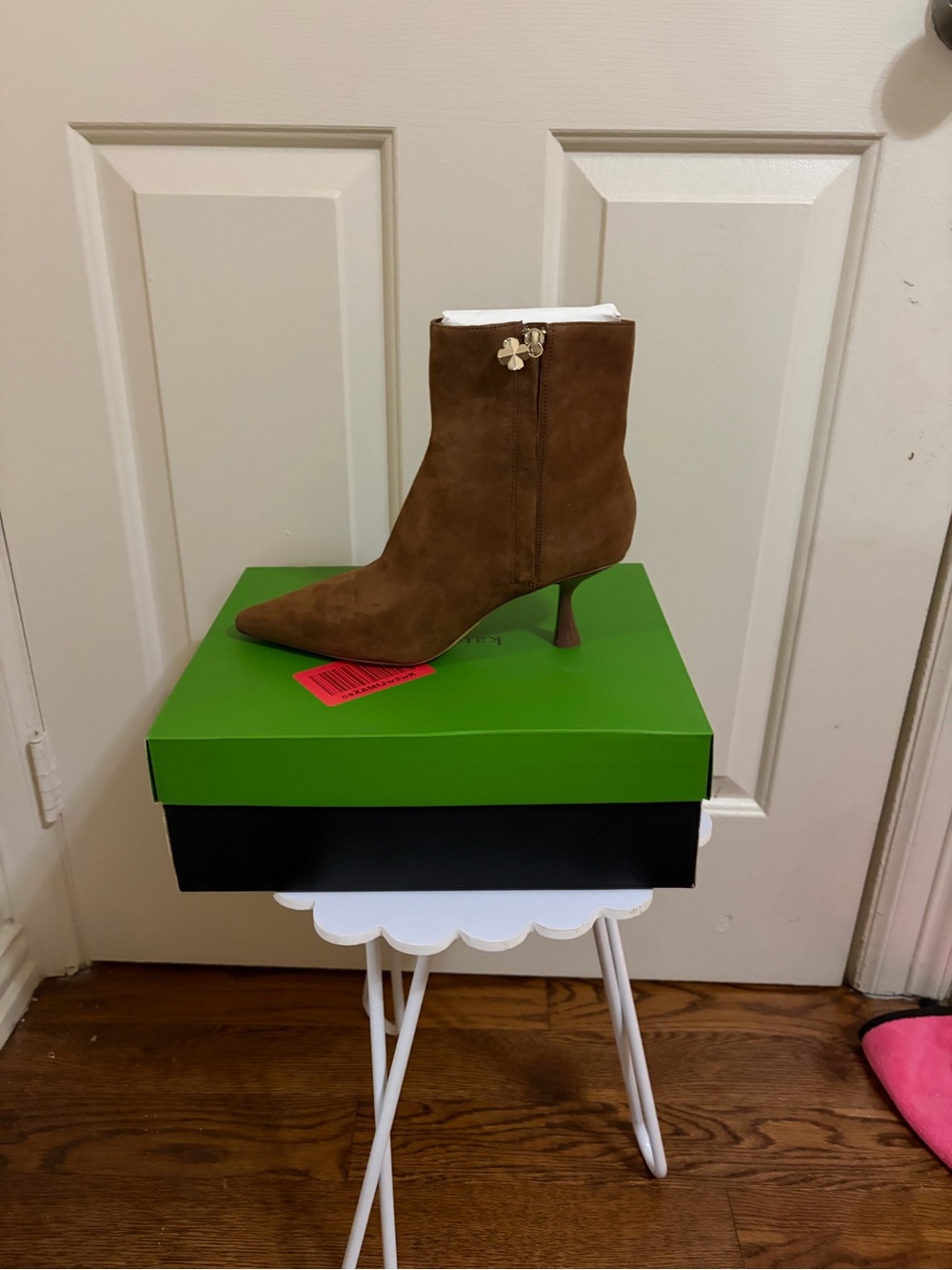 Brand New Kate Spade Brown Suede Pointed-Toe Ankle Boot 7.5 Never Worn